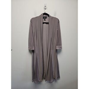 R&M Richards Sheer Embellished Sleev Duster Blazer Jacket Formal Wear Sz 12 Tall